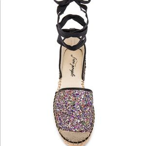 Free People Paradise glitter espadrilles